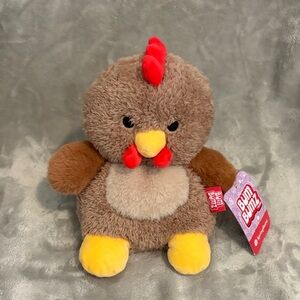 Bum Bums Plush Chicken Toy with Red and Yellow Features